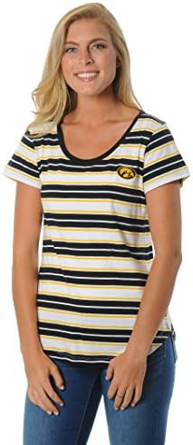 NCAA Iowa Hawkeyes Women's Tailgate Tee, Medium, Black/Gold