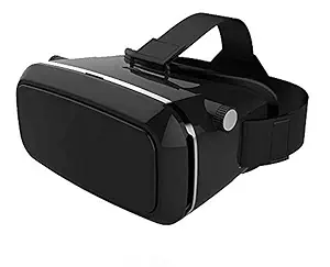 Captcha 1 Year Warranty All New Virtual Reality Headset for 3D Video Movies, Gaming Headset Compatible with All Smartphones (Black)