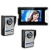 Produktbild Video Türklingel 7-zoll Verdrahtete Digitale HD Video Türklingel Niedrigen Stromverbrauch High Definition Video Türsprechanlage Türklingel 2 Außengerät Set