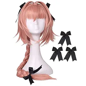 ColorGround Long Prestyled Pink Cosplay Wig with Braid