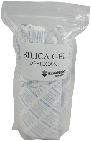 200 gram X 5 PK Silica Gel Desiccant Moisture Absorber -FDA Compliant Food Safe
