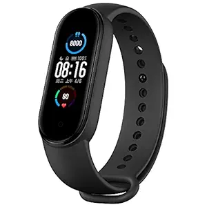 Voyler M5 Pro Fitness Band, 1.1-inch AMOLED Color Display, Magnetic Charging, 2 Weeks Battery Life, Personal Activity Intelligence (PAI), Women's Health Tracking