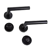 GedoTec Acero inox Herraje puerta negro Manilla de la en redondo rosa PZ -...