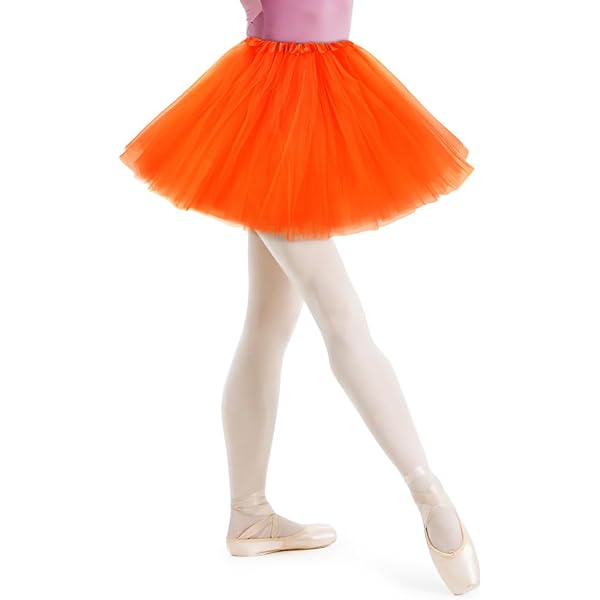 YiliYa Gonna A Tutù In Tulle Per Donne E Ragazze - 4 Strati Con Fodera, Elastico In Vita 48-90 Cm, Lunghezza 40 Cm, Rosso Rosa, Per Balletto E Halloween - 5