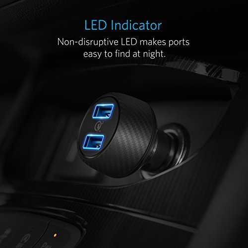 Anker PowerDrive Speed 2 39W Auto LadegerÃ¤t, 2 Port Kfz LadegerÃ¤t mit Quick Charge 3.0 und PowerIQ fÃ¼r Samsung Galaxy / Note/ S9, iPhone, iPad, HTC, LG, Smartphones, Tablets, Powerbank und mehr