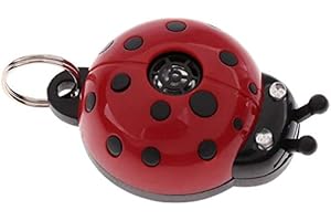Tuoservo Pet Dog Cat Ultrasonic Animal Pest Repeller for Ticks Fleas Lice and Mosquitos Ladybug Shape (Red)