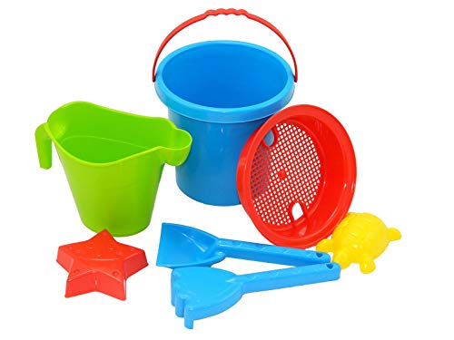 Best Sporting Plage Jouet Seau Set de 7 Pièces, Différentes couleurs, bleu