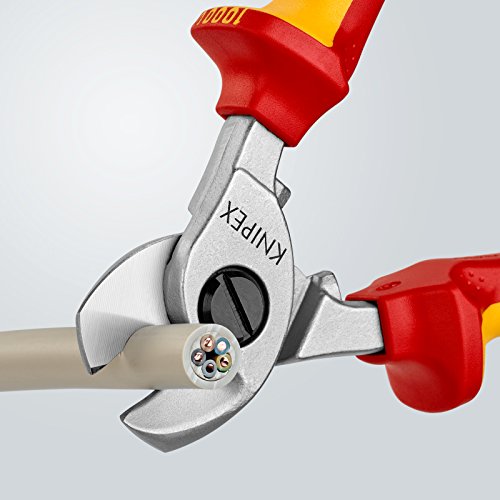 KNIPEX 95 16 165 Kabelschere für Cu- und Al-Kabel, VDE-geprüft - 5