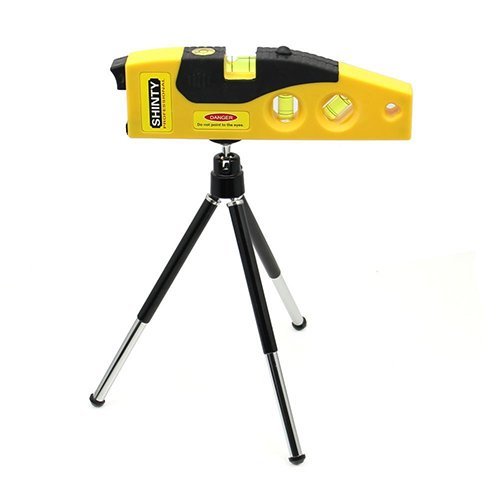 Gearmax® Mini Linien Markierungs-Maschine 160 Grad Laserbereich mit justierbarem Stativ (Gelb) - 3