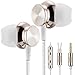 Price comparison product image Betron BS10 Earphones Headphones with Microphone and Volume Control, Powerful Bass Driven Sound, 12mm Large Drivers, Ergonomic Design for iPhone, iPad, iPod, Samsung (Gold)