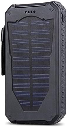 CYSPSZ Shock-resistant, Dust Proof Outdoor Solar Cell Phone Charger 15000mAH, With Dual USB Portable User-friendly Design Perfect For Hiking, Climbing, Camping and Other Outdoor Activity(Black)