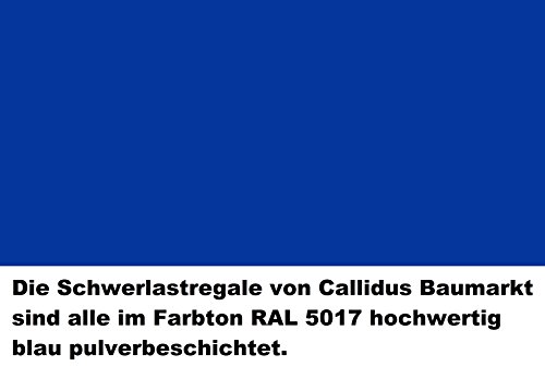 Schwerlastregal 180x100x60 cm blau 5 Böden 175 kg Werkstattregal Reifenregal Archivregal Lagerregal - 4