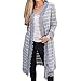 Produktbild Hanomes Damen pullover, Damen Streifen Spitze Herbst Winter Langarm Mantel Langen Mantel
