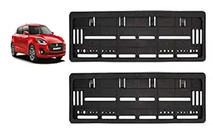 Auto Oprema Car Number Plate Frame Set of Two (Front and Back) For Maruti Suzuki New Swift