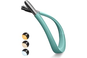 ENCLIZE LED Neck Reading Lamp, Book Lamp for Reading in Bed, 3 Brightness Levels Adjustable, Lightweight, Comfortable Design, Hands Free, Durable, Perfect for Crafts, Knitting, Camping, Cyan Midnight