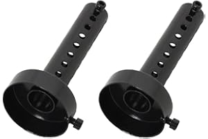 Baceyong Silenciador de motocicleta, DB Killer, deflector de tubo de escape, silenciador de escape, 35-60 mm, negro/plateado