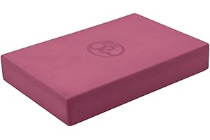 DIOVERDE 1 x Burgundy Red EVA Foam FULL Yoga Block | 5cm / 2 inch FULL HEIGHT | High Density EVA Non Slip Block for Yoga, Pilates and Home Workouts | 305mm x 205mm x 50mm