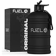 Fuel24 Jug - 2.2 Litre Water Bottle - Extra Strong Flex Material - Drop Proof, Pop or Straw Cap Options - 2.2L Large Gym Sports Bottle, BPA FREE