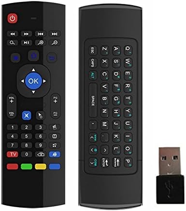 egiant Air Mouse Remote Control Keyboard, Fly Mouse Remote with IR Leaning Feature & USB Wireless Receiver for Android Boxes HTPCs IPTV Windows iOS MAC Linux PS3 Xbox 360 (MX3-M)