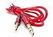 Price comparison product image iPro Accessories Samsung Galaxy S9/S9 Plus/S8/S8 Plus Aux Cable, 3.5mm Premium Auxiliary Audio Cable (1. Meter) Aux Cable for Galaxy S9/S9 Plus/S8/S8 Plus Aux Cable, [Auxiliary Cable] (Audio Cable) (Red)