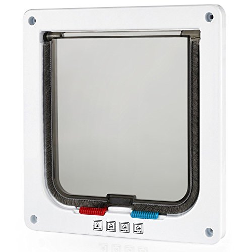 Vectri-Cat-Flap-Door-Locking-Lockable-Frame-IndoorOutdoor-Small-Pet-Cat-Dog-4Way