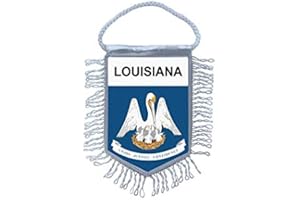 Akachafactory Fanion Mini Drapeau Pays Voiture Decoration Etats USA Etats Unis Louisiane