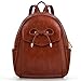 Produktbild Coofit Damen Rucksack Kleiner Rucksack Schwarz Mini Backpack lederrucksack Schulrucksack Daypack Tasche Schulranzen (Braun)
