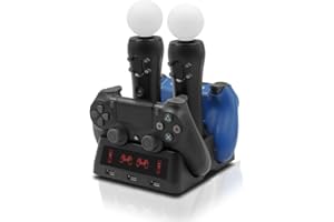 Controller Charger Charging Station Fast Charging Adapter Multifunctional Charging Station for MOVE/VR Controller with LED Display