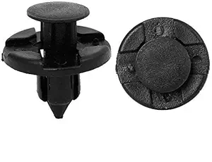 QELEC Hole Rivet Fastener Mud Flaps Bumper Fastener Fender Clips for Car (Black, 7mm), 20 Pieces