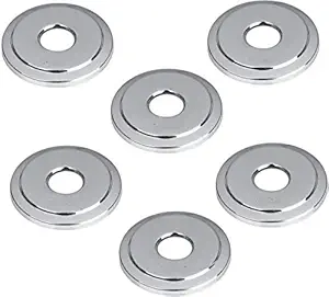 Brizyaan Make in India Bathroom Taps Faucets and Showers Round Wall Flange Stainless Steel 304 Ghz (Finish : Chrome, Size : 7 cm) - Pack of 6 Pieces