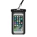 Produktbild Kepondo Wasserdichte Handyhülle Tasche Beutel, Schneegeschützt Tauchen, IPX8-zertifiziert (30m Tiefe), für iPhone X, 8, 8 Plus, 7, 7 Plus, Samsung Galaxy S9, S8, jedes Gerät bis zu 6.0" (Schwarz)
