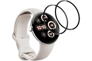 Banuyaw für Schutzfolie Google Pixel Watch 3 41mm Folie Google Pixel Watch 3 41mm Panzerfolie, für Blasenfrei Glasfolie Google Pixel Watch 3 41mm Displayschutzfolie, 2 Stück Soft TPU HD Schutzglas