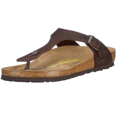 Birkenstock Gizeh Cuir Gras, Tongs Femme, Marron Habana), 40 EU
