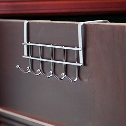 Edelstahl Türhängeleiste Kleiderhaken 5 Haken - 6