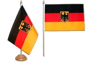 Flaggenfritze Tischflagge Tischfahne Deutschland mit Adler - 15 x 22 cm