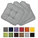 Produktbild 4er Set - Bequemes Stuhlkissen Lisa - 40x40x8 cm - Grau - Besonders stark Gepolstertes, Weiches Sitzkissen in weiteren Farben wählbar