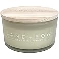 Sand + Fog Scented Candles | Golden Spice | Made with Essential Oils | 4 Wicks - 100% Cotton Lead-Free | 24 oz | Cocktail Table | Solid Wood lid Carved with Sand + Fog