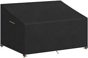 VANSHEIM Housse de Protection Canape Exterieur 2 Places Housse Banc de Jardin 2 Places Housses de Canapés de Jardin Housse Assise Salon de Jardin Imperméable Résistant à la Poussière 160x99x61/89cm