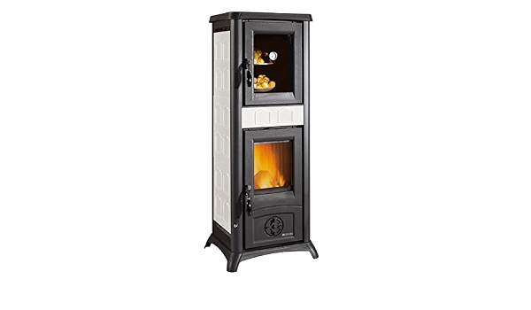 La Nordica - Stufa a legna Gemma Forno finitura elegance bianco infinity da  46cm : Amazon.it: Fai da te