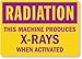 Produktbild CHI Rustikal Metall Schild Post Strahlung Dieser Maschine produziert X Strahlen, Wenn Aktiviert, Aluminium Art Wand Plaque Dekoration 25 x 35 cm