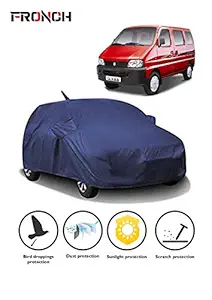 FRONCH Waterproof CAR Cover for Maruti Suzuki EECO with Side Mirror Pocket (Blue)