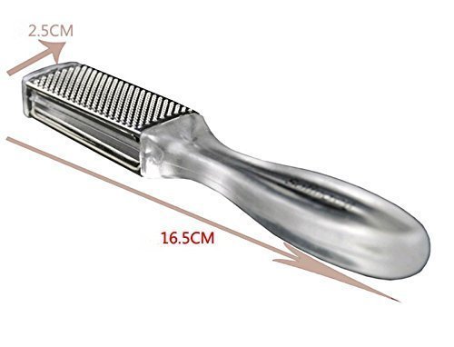 CareforYou Lima de pedicura para callos y piel muerta y áspera, 2 lados, mango transparente