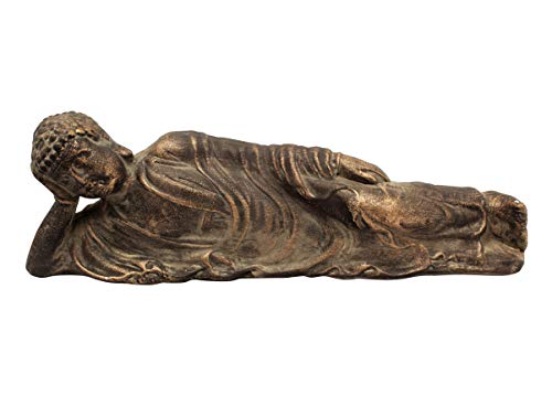 HOME HUT Maison Refuge de Décor de Jardin Bouddha Effet Bronze Intérieur ou extérieur Ornement Statue Figure Home