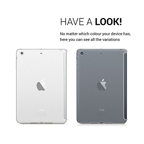 kwmobile Hülle für Apple iPad Mini 2 Retina / iPad Mini 3 – Smartcover Kompatibles Backcover Case Tablet Schutzhülle TPU Silikon – Tabletcase Cover Matt Transparent - 6