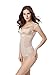 Smile YKK Women Mesh Deep V Slimming Control Bodysuit Apricot 3XL Waist 86-93 cm