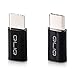 Produktbild USB Type C Adapter 2 Stk. für Micro-USB Kabel zu Type-C Input, MacBook 12", OnePlus 3, Google Pixel Tablet, ChromeBook, Huawei und weitere USB-C Geräte, Plug and Play [schwarz]