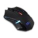 Produktbild Gaming Maus - ET Gaming Maus 2400DPI 7 Tasten 2.4G Optische USB Maeuse Mouse Maus Kabellos Schnurlos mit Nano-Empfaenger Fuer Microsoft Surface iMac Macbook Pro PC Gamer usw. Schwarz,Blau-licht