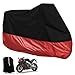 Price comparison product image SurePromise Motorcycle Motorbike Waterproof Rain UV Protective Breathable Cover Outdoor Indoor Black Red 3XL Large storage bag 295 x 110 x 140 cm