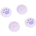 DLseego 4 PCS Thumb Grip Caps for Switch/Switch Lite, Kawaii Cute Silicone Analog Thumb Stick Cover - Pink+Purple