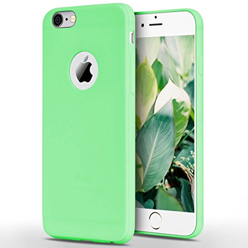 iPhone 6S Plus Funda  Carcasa iPhone 6 Plus  Anfire Carcasa Silicona gel TPU para Apple iPhone 6S Plus   6 Plus  5 5 Pulgadas  Ultra Delgado Suave Mate Goma Protectora Caso Flexible Caja Ligero Back Case Cover Anti Rasgu  os Anti Choque Tapa Color Jalea - Verde
